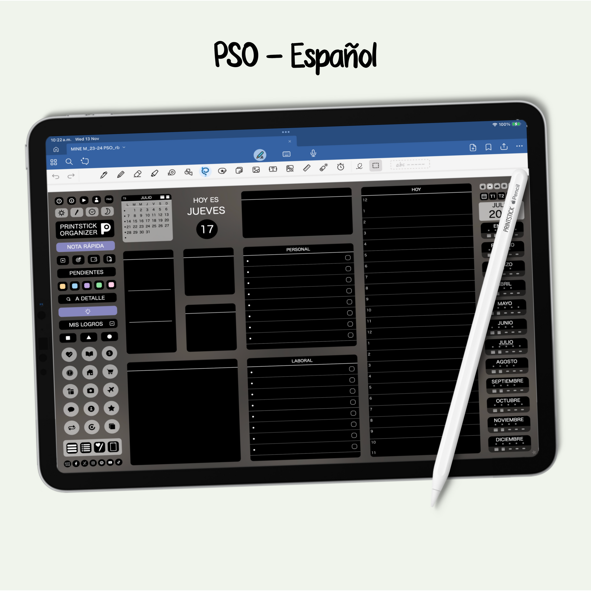 En español: PrintStick Organizer - PrintStick