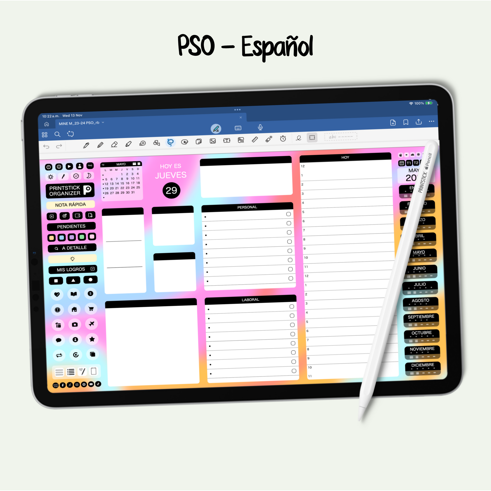 En español: PrintStick Organizer - PrintStick
