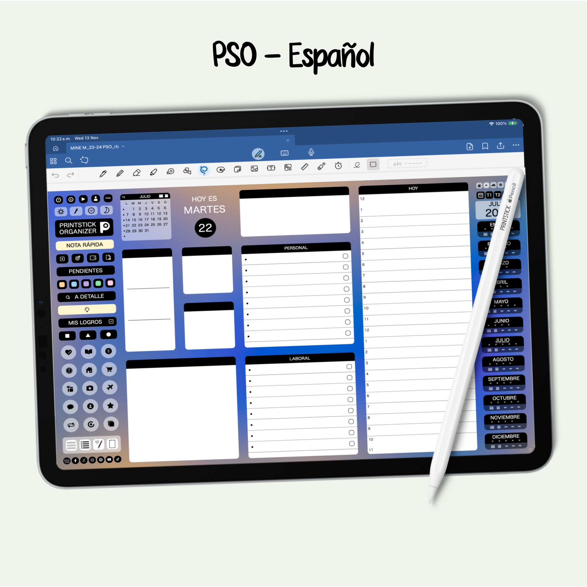 En español: PrintStick Organizer - PrintStick