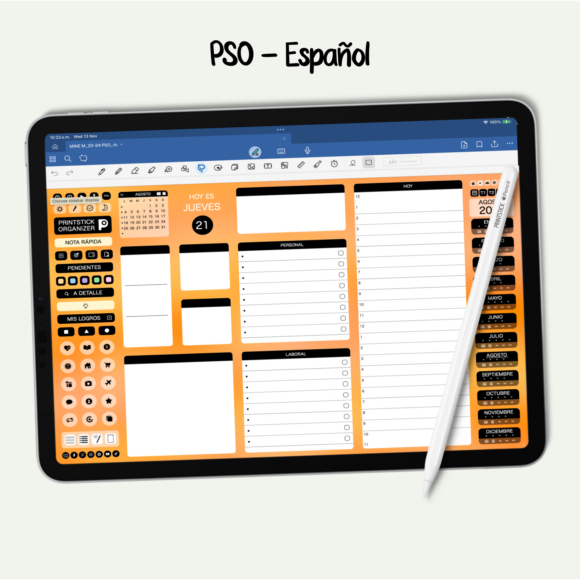 En español: PrintStick Organizer - PrintStick