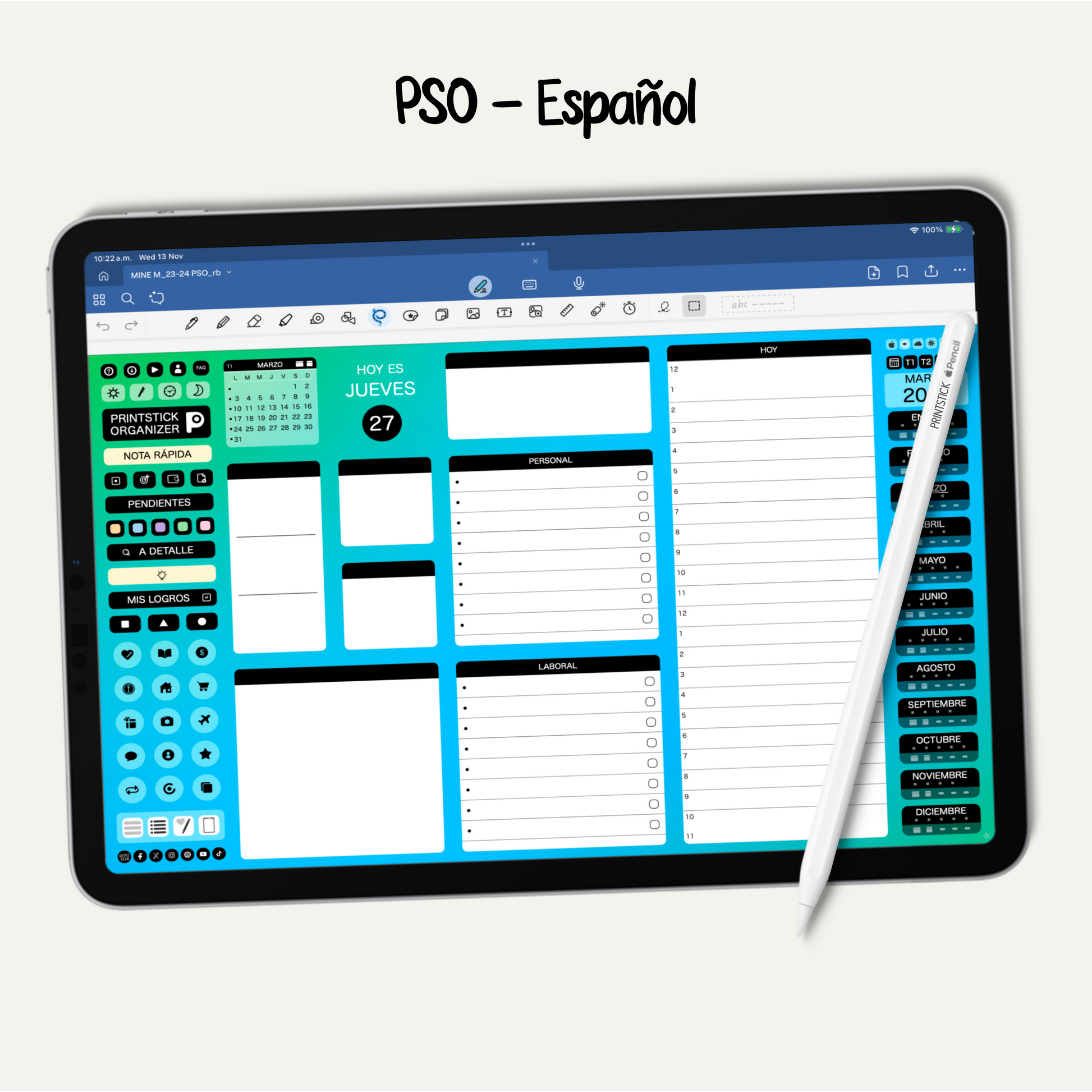 En español: PrintStick Organizer - PrintStick
