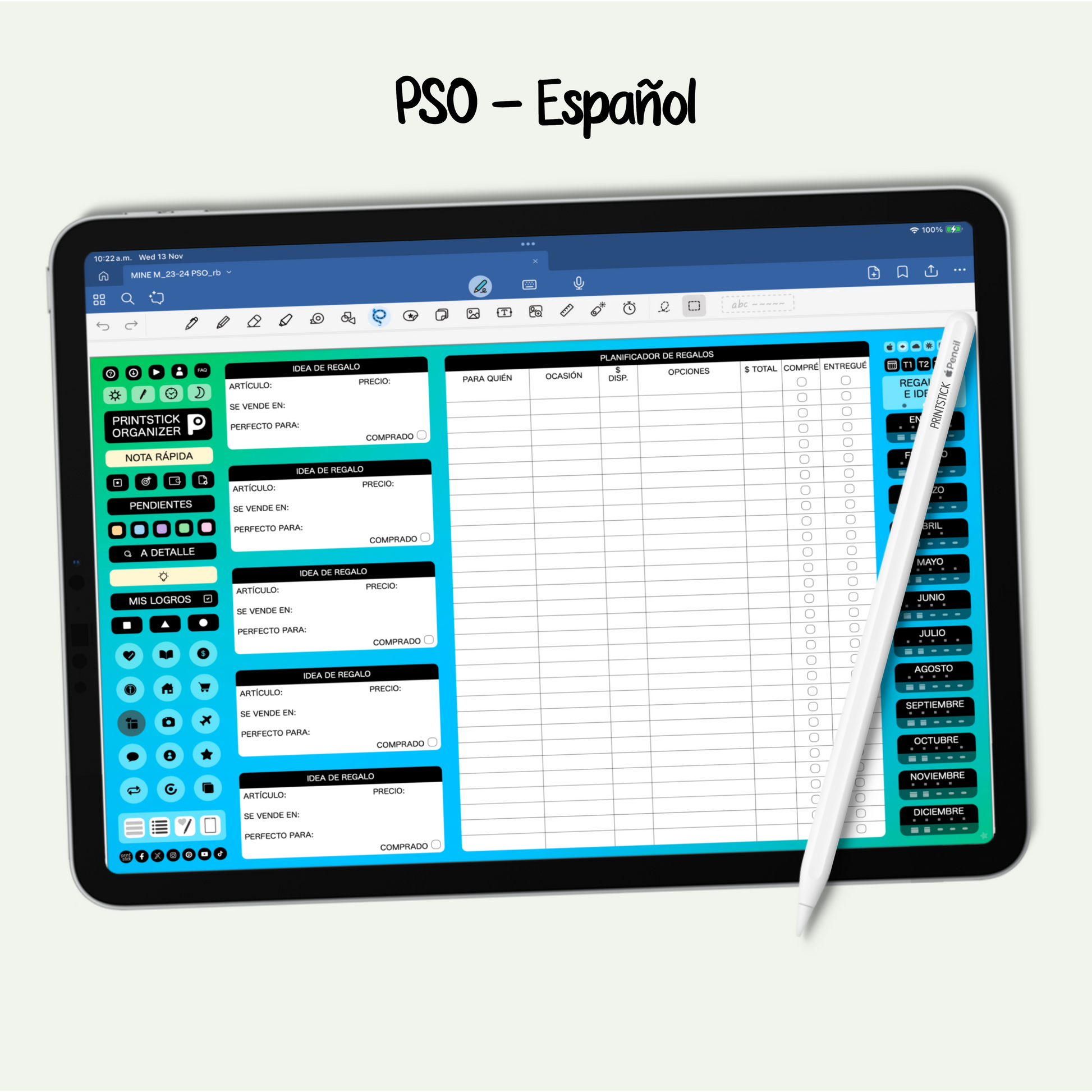 En español: PrintStick Organizer - PrintStick
