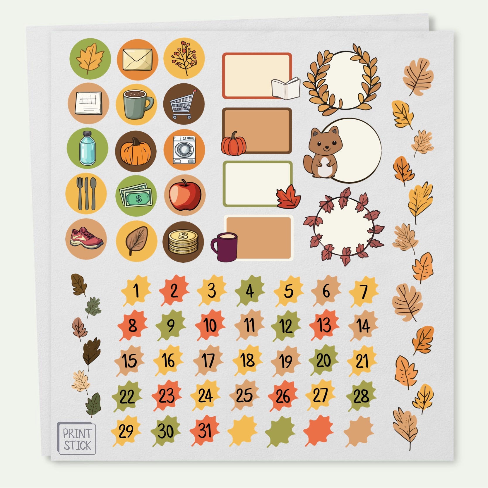 FALL STICKERS BUNDLE - PrintStick