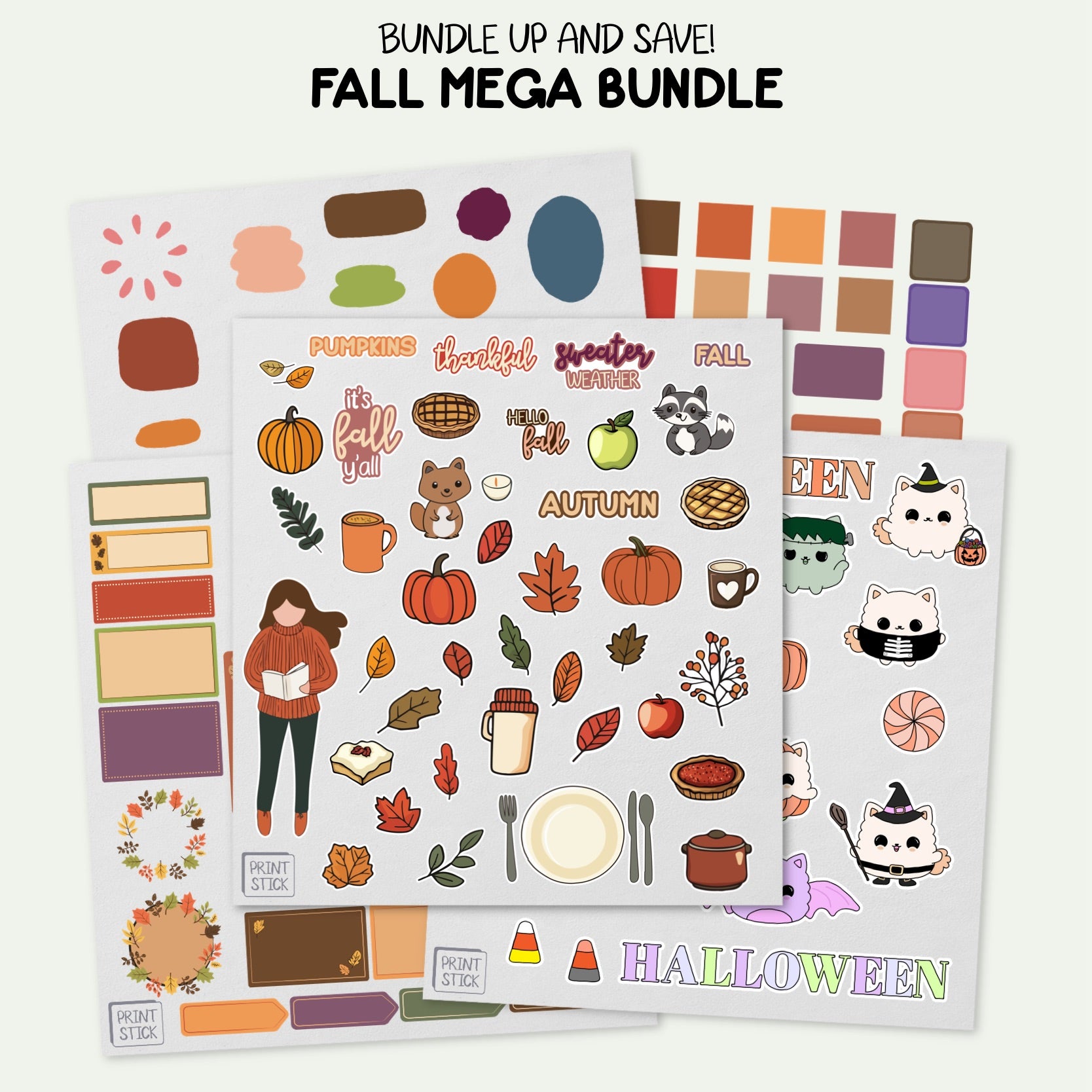 FALL STICKERS BUNDLE - PrintStick