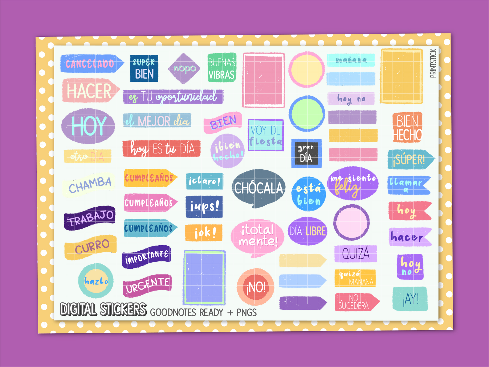SS Words V1 - Planner Stickers - PrintStick