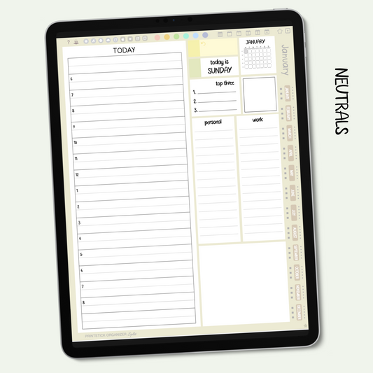 PSO SPLIT PLANNER - NEUTRALS - PrintStick
