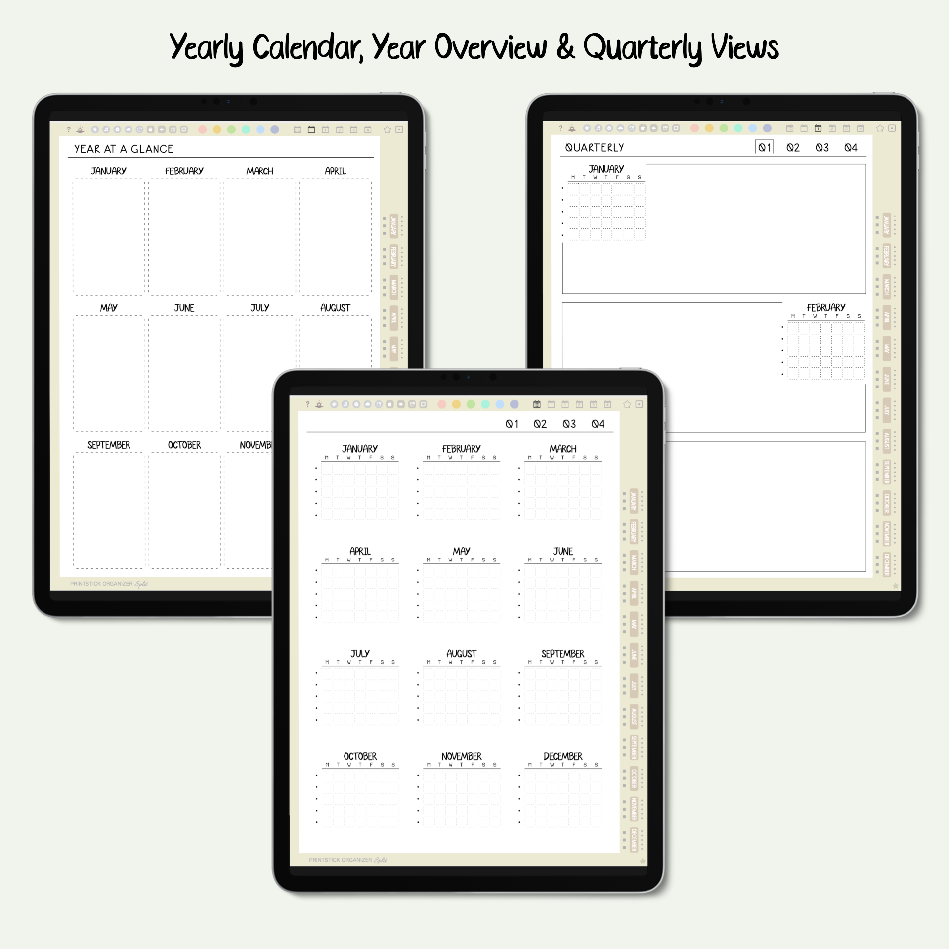 PSO SPLIT PLANNER - NEUTRALS - PrintStick