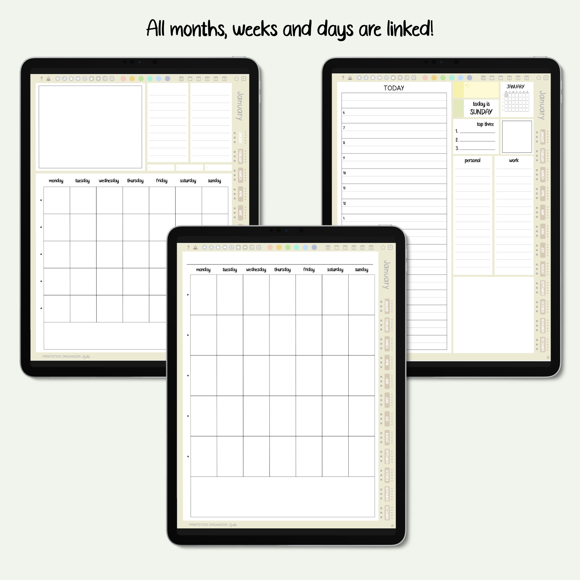 PSO SPLIT PLANNER - NEUTRALS - PrintStick