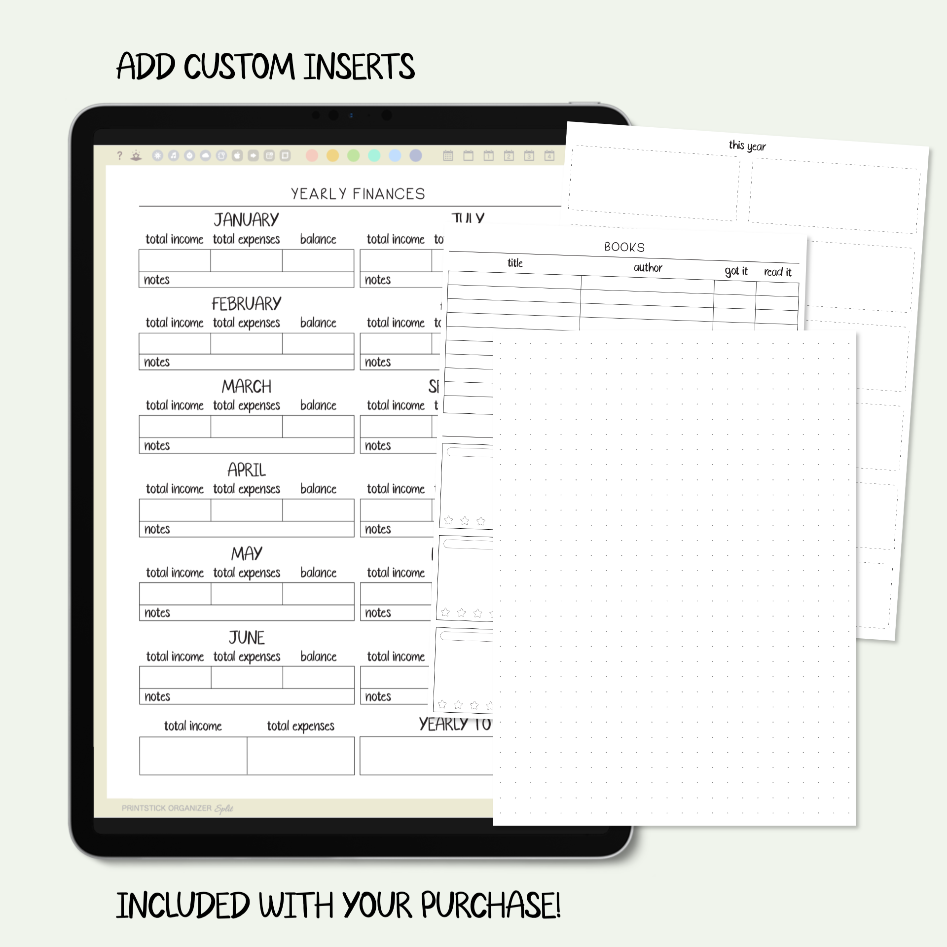 PSO SPLIT PLANNER - NEUTRALS - PrintStick