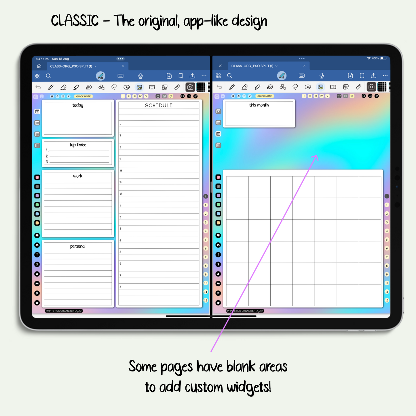 PrintStick ORGANIZER SPLIT - CLASSIC