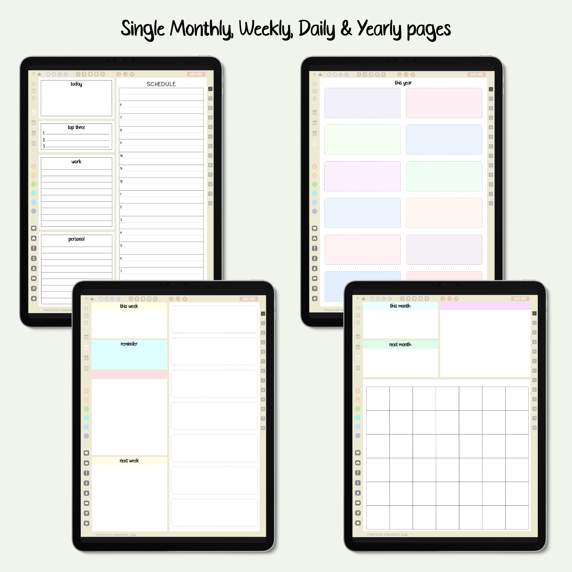PrintStick ORGANIZER SPLIT - NEUTRALS - PrintStick