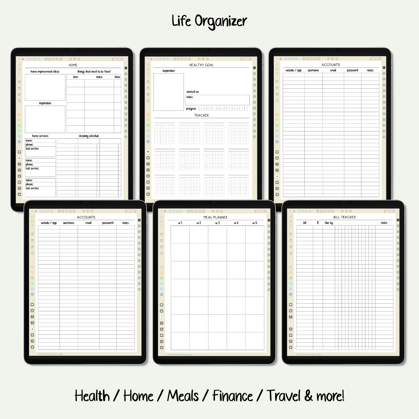 PrintStick ORGANIZER SPLIT - NEUTRALS