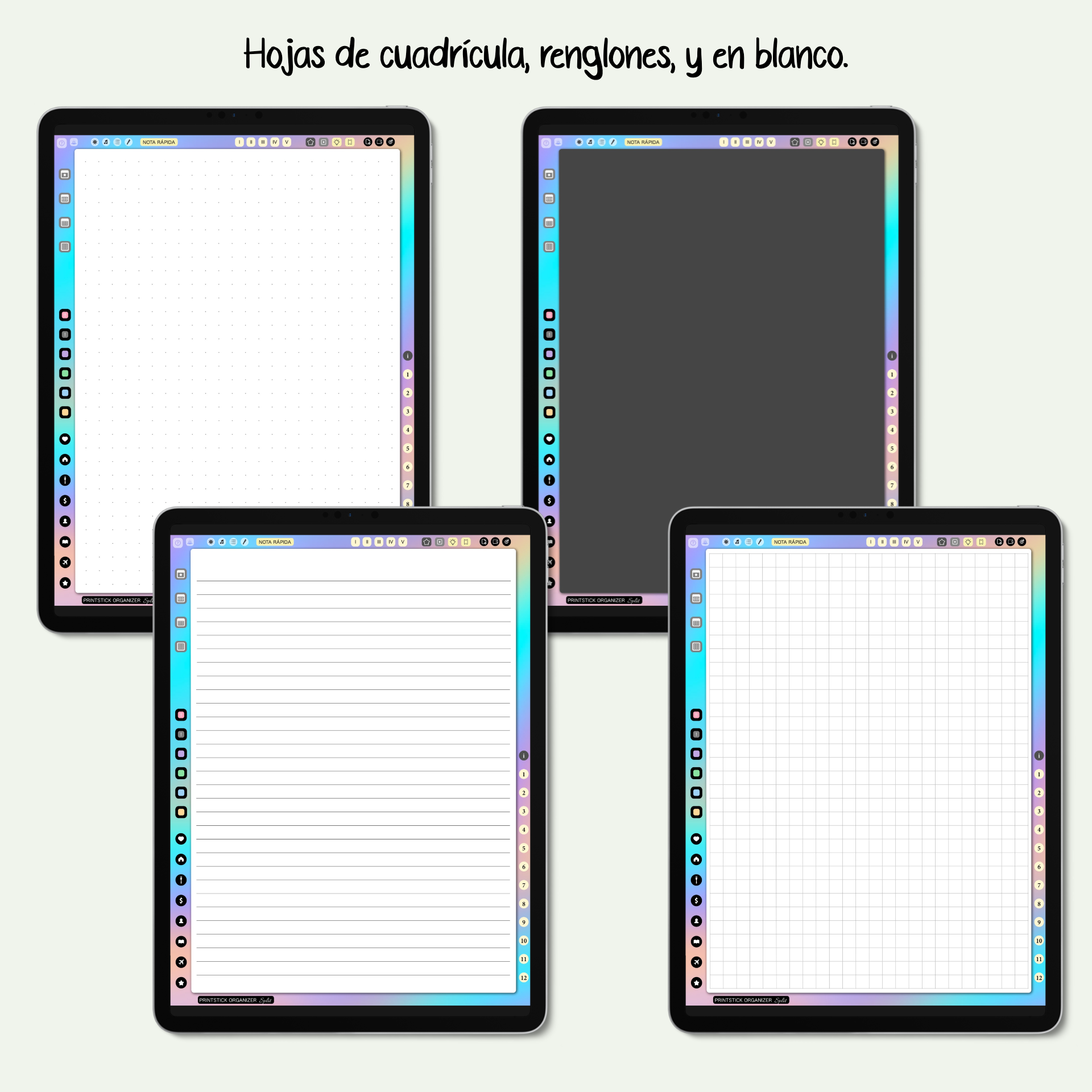 En español: ORGANIZADOR PrintStick SPLIT - CLÁSICO - PrintStick