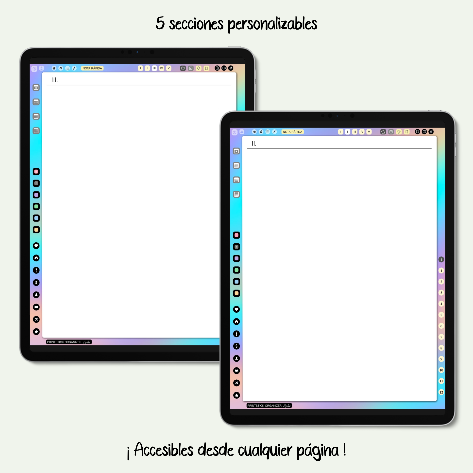 En español: ORGANIZADOR PrintStick SPLIT - CLÁSICO - PrintStick