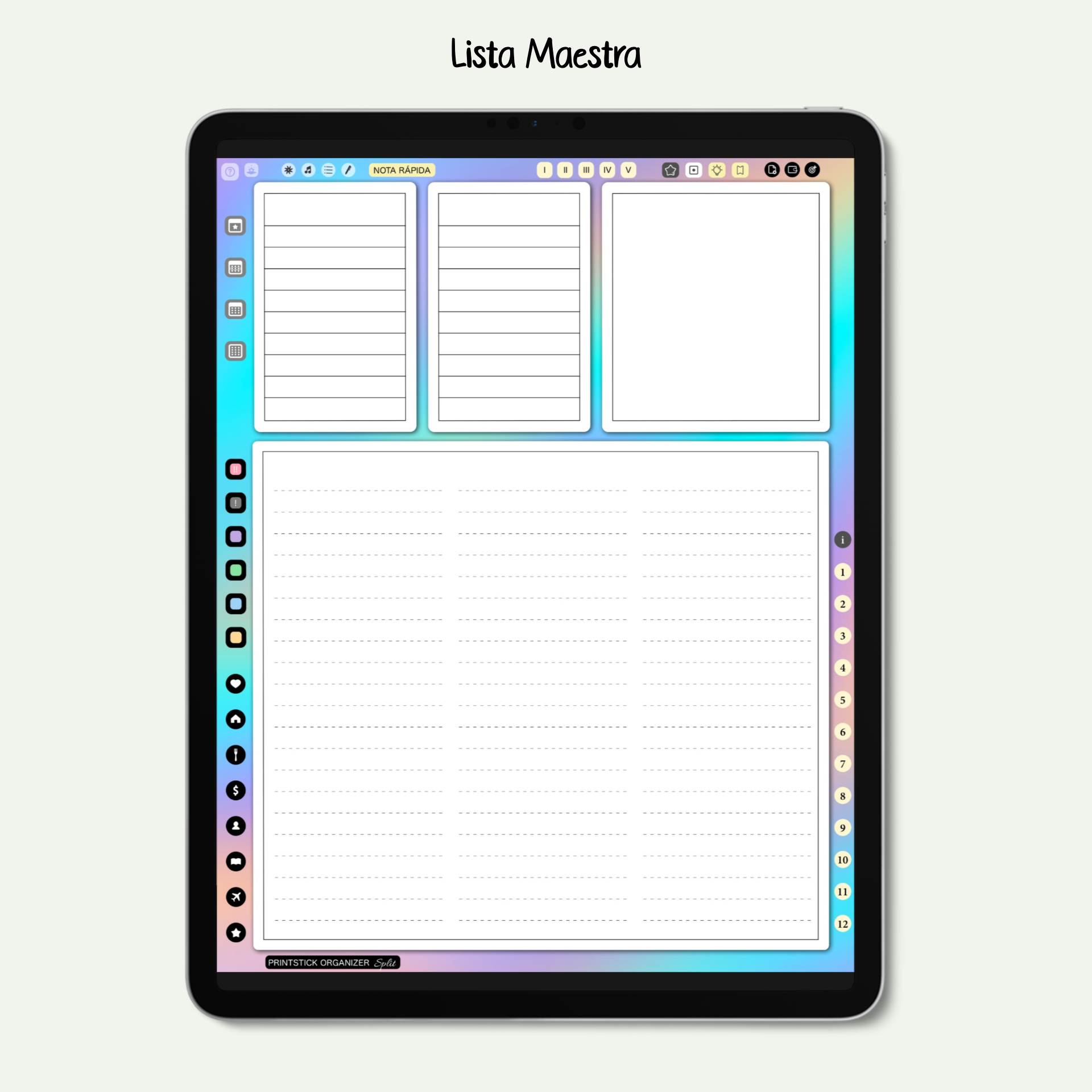 En español: ORGANIZADOR PrintStick SPLIT - CLÁSICO - PrintStick