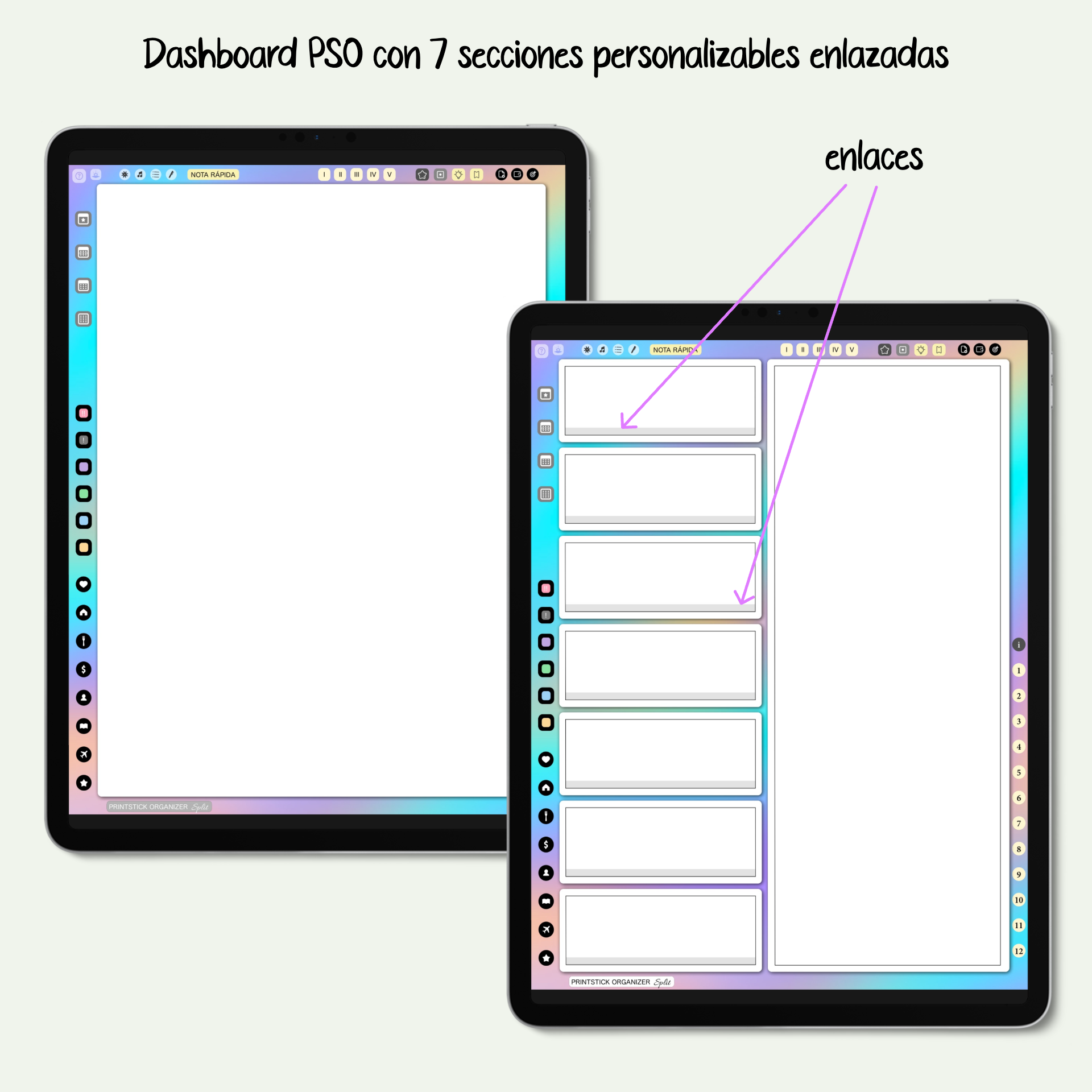 En español: ORGANIZADOR PrintStick SPLIT - CLÁSICO - PrintStick