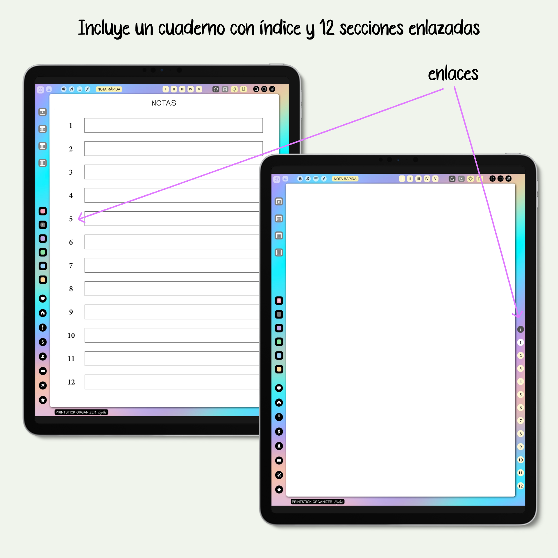En español: ORGANIZADOR PrintStick SPLIT - CLÁSICO - PrintStick