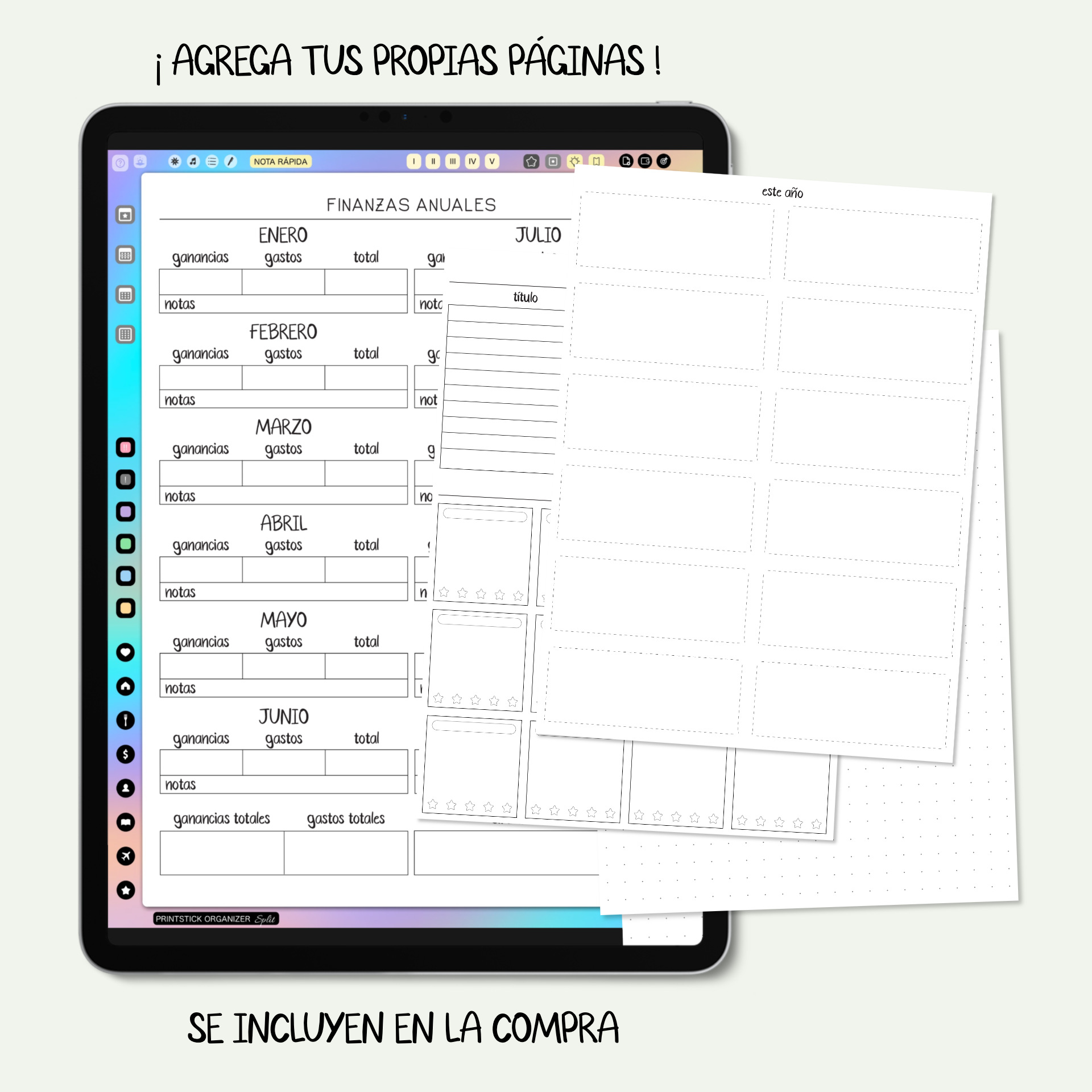 En español: ORGANIZADOR PrintStick SPLIT - CLÁSICO - PrintStick