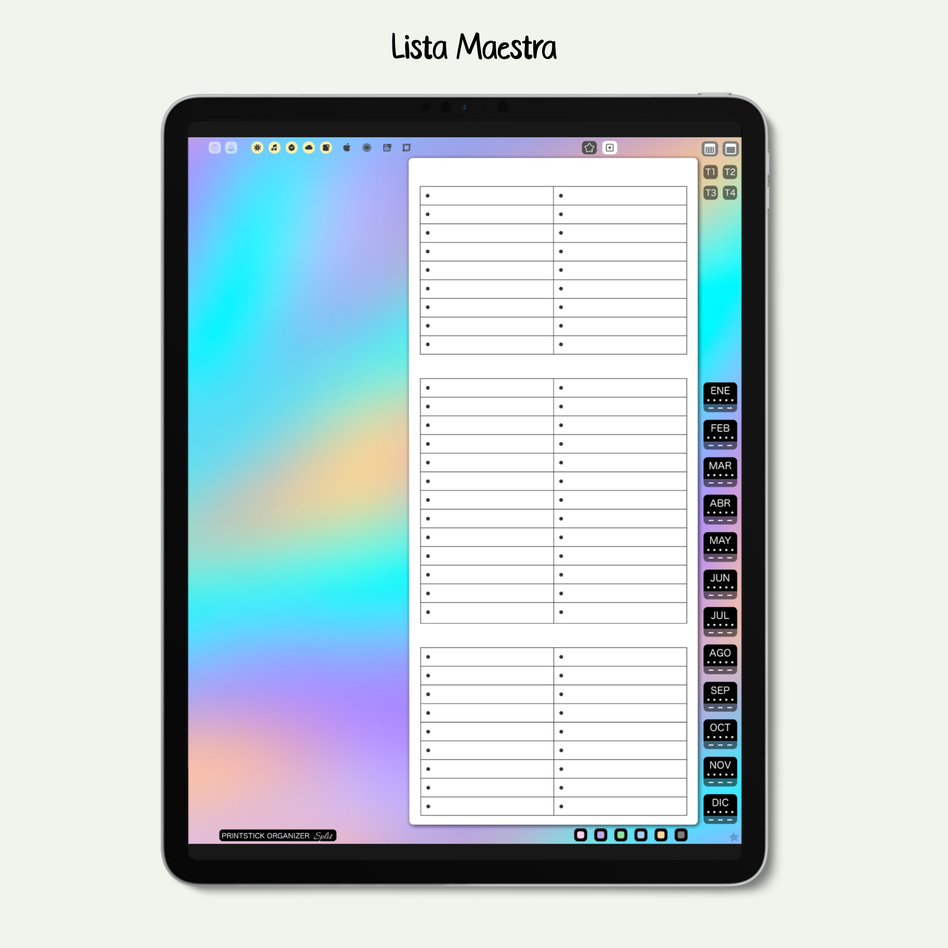 En español: AGENDA PSO SPLIT - CLÁSICO - PrintStick