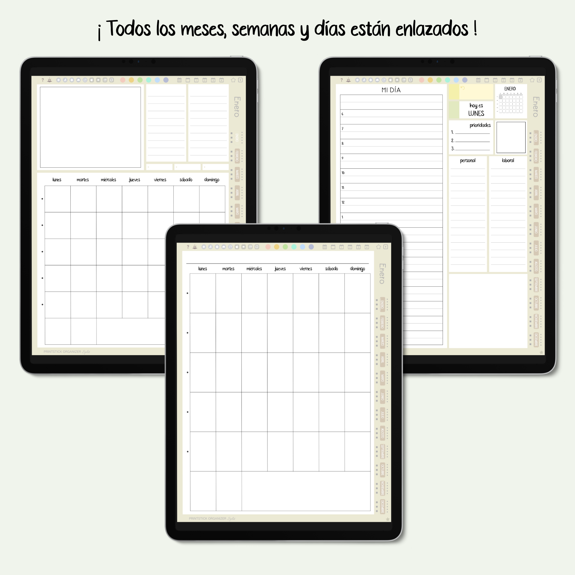 En español: AGENDA PSO SPLIT - NEUTRO - PrintStick