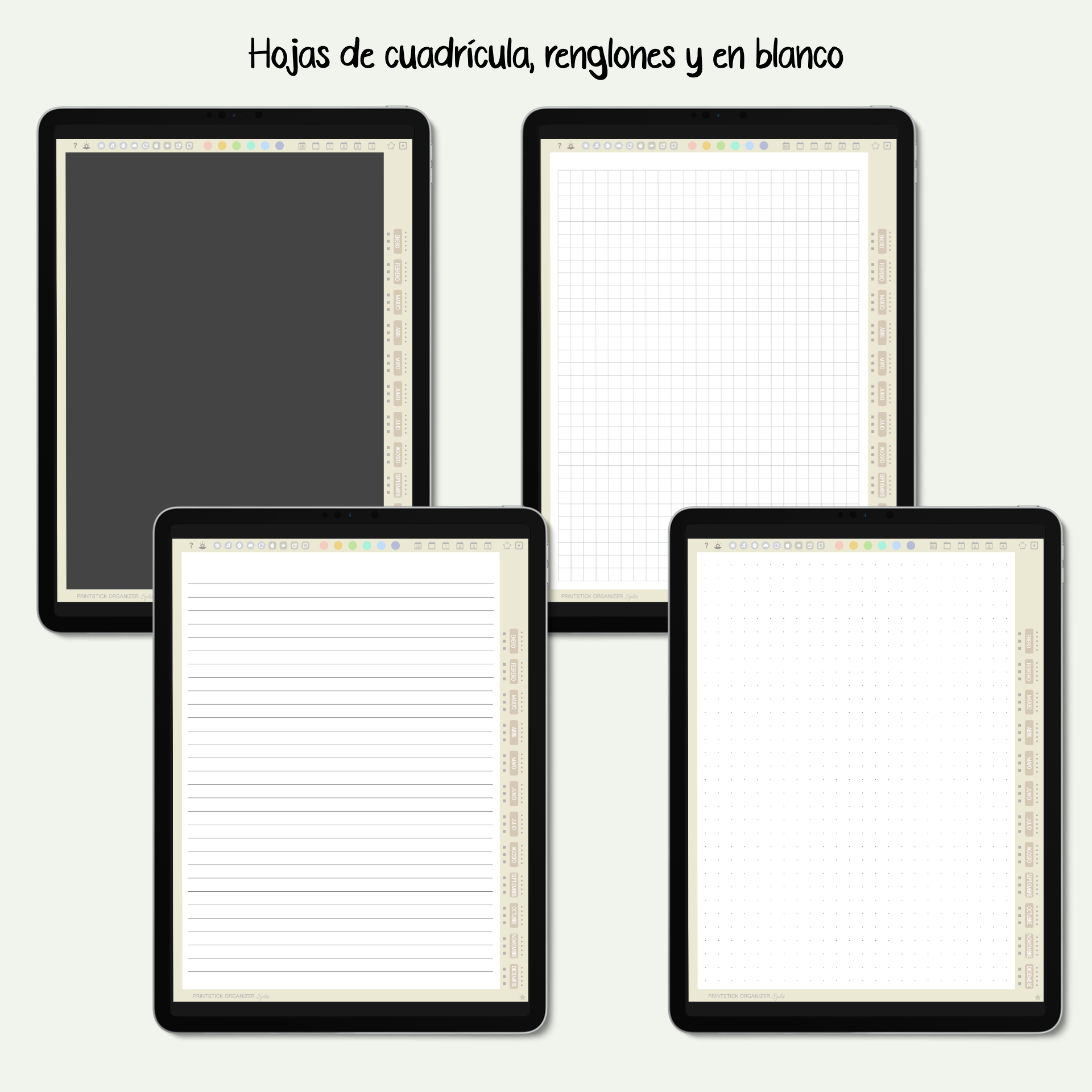 En español: AGENDA PSO SPLIT - NEUTRO - PrintStick