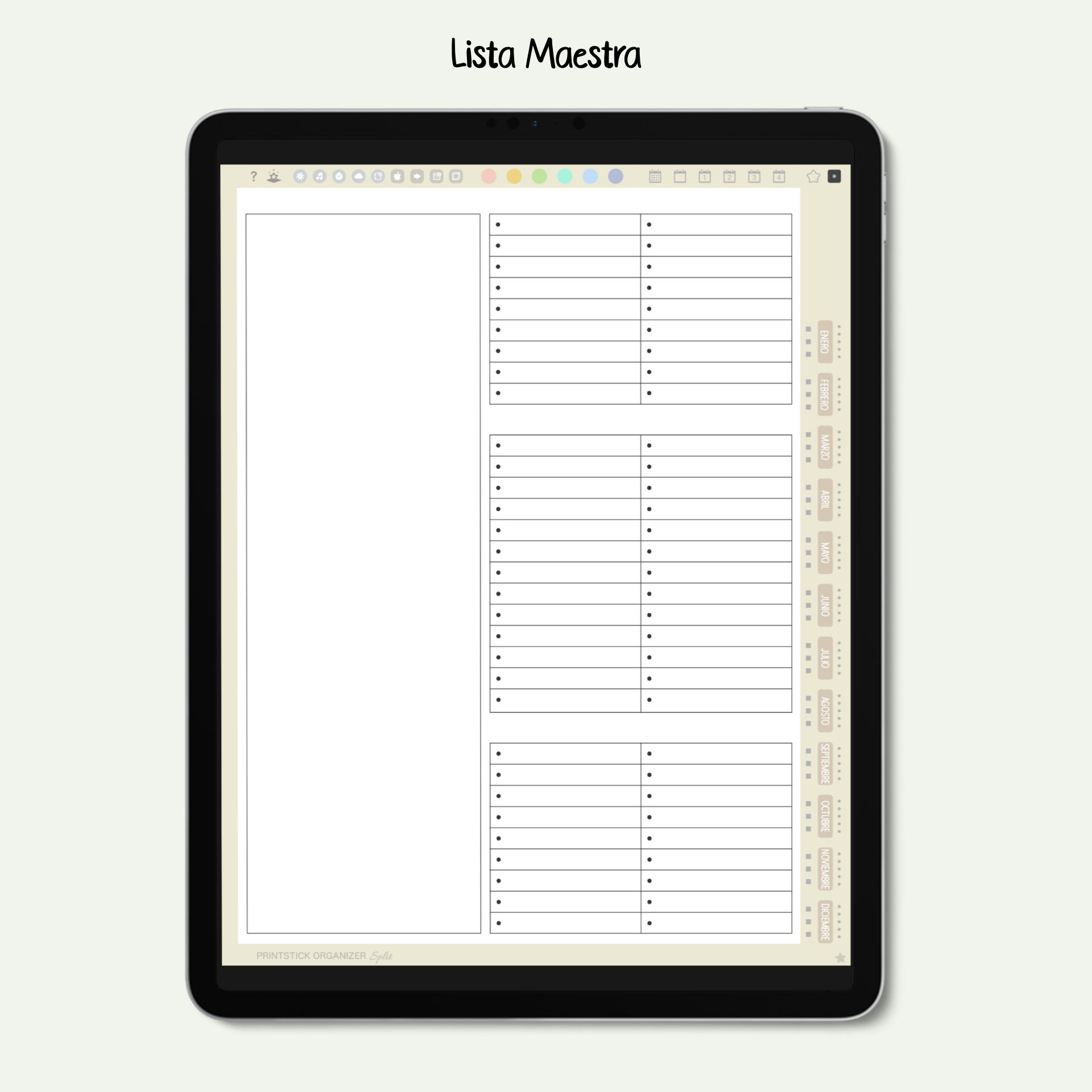 En español: AGENDA PSO SPLIT - NEUTRO - PrintStick