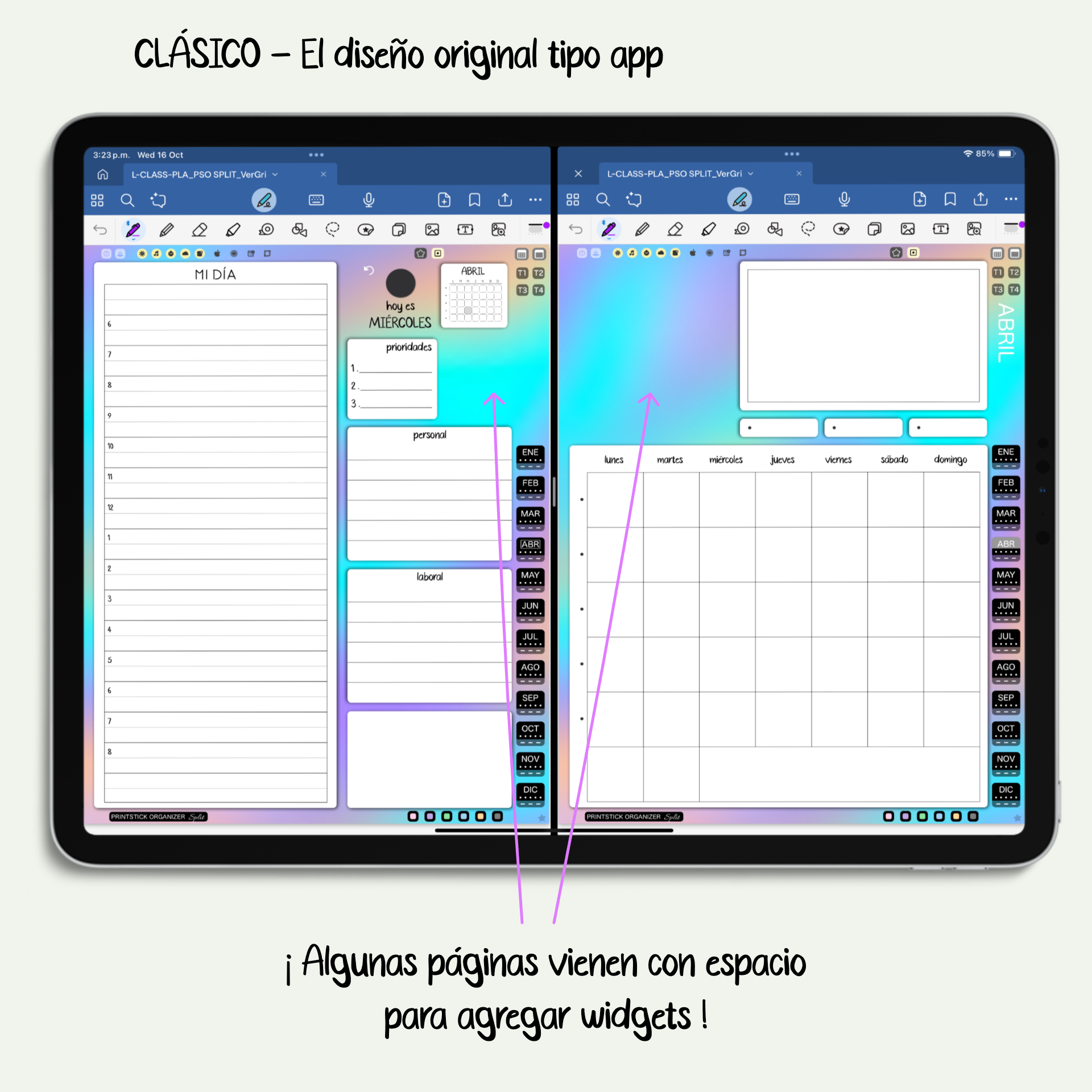 En español: AGENDA PSO SPLIT - CLÁSICO - PrintStick