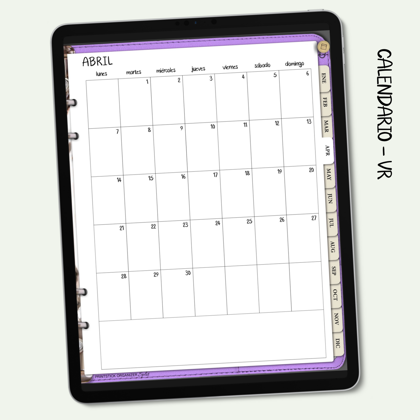 En español: Calendario SPLIT - VR