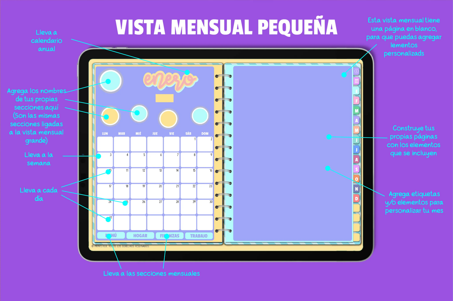 En español: Wonderful Planner - Agenda Digital - PrintStick