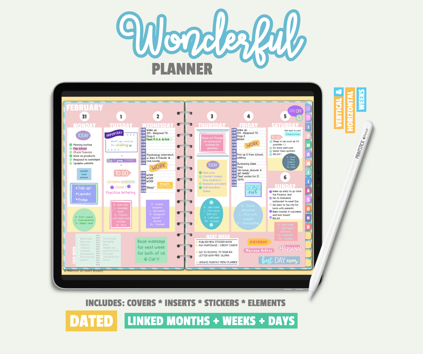Wonderful Planner - PrintStick