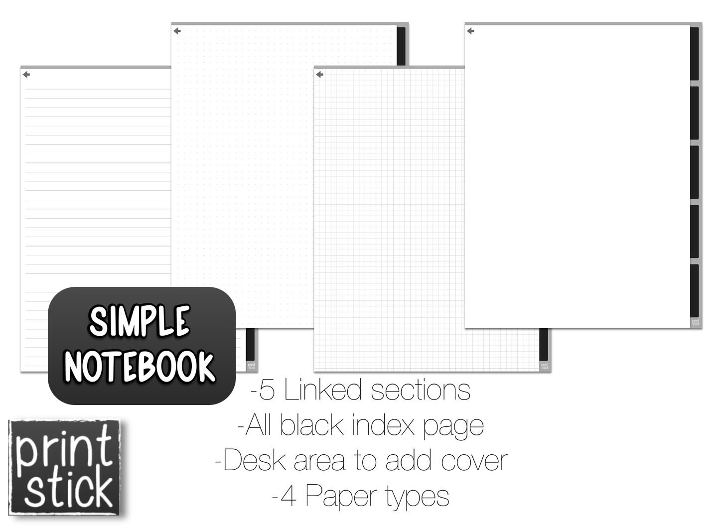 Simple Notebook - Print Stick