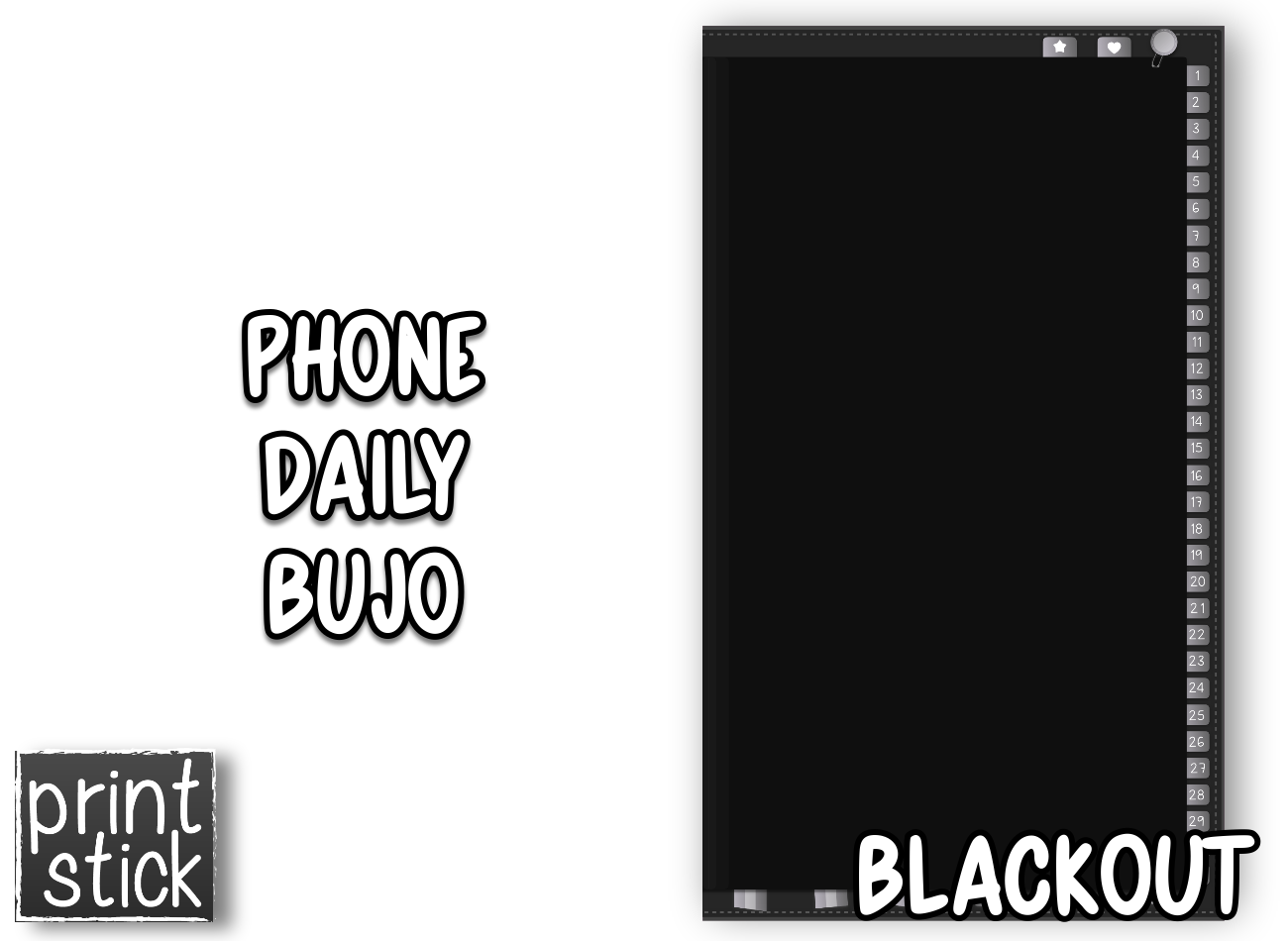 Phone Daily Planner - Print Stick