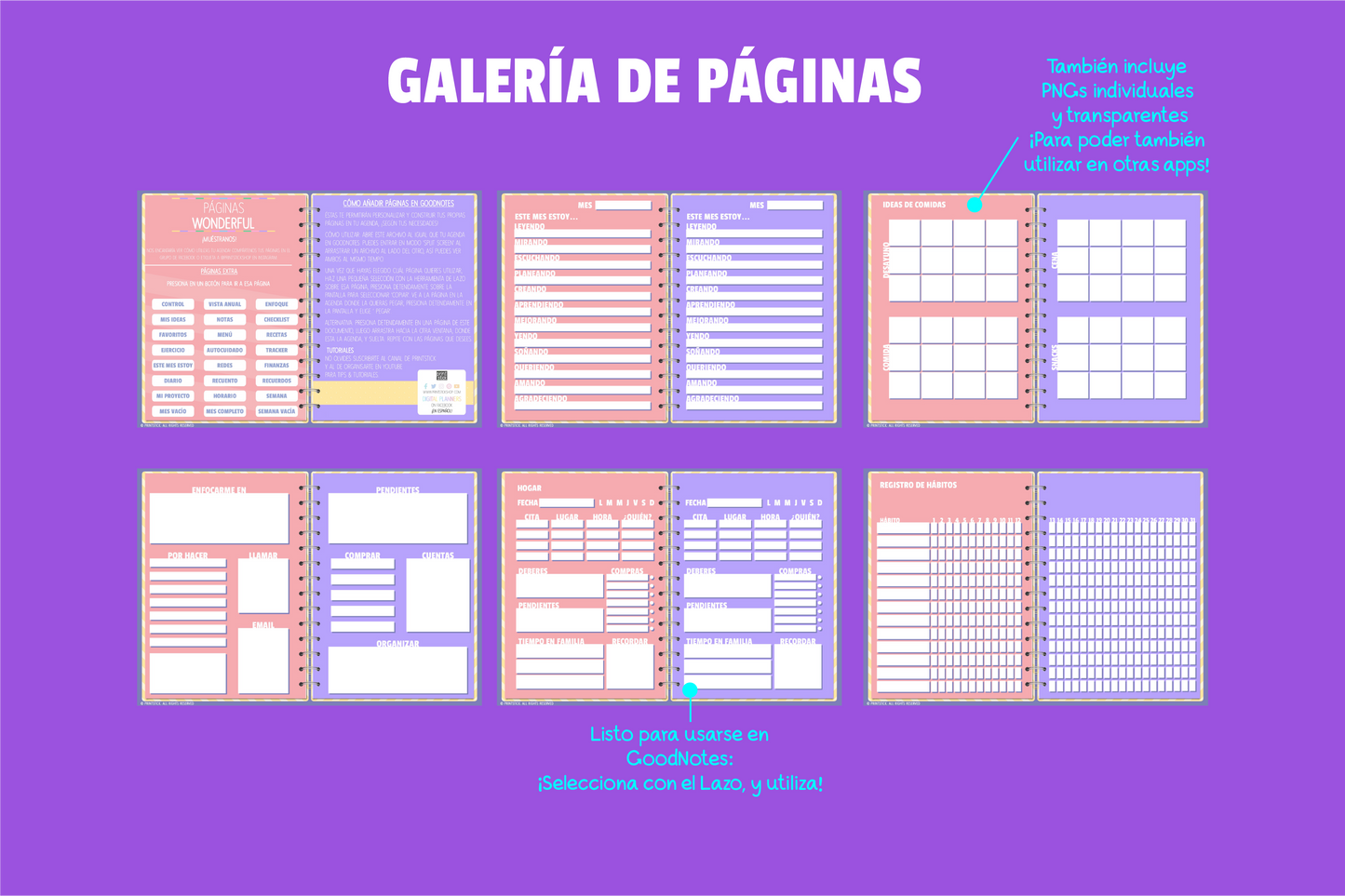 En español: Wonderful Planner - Agenda Digital - PrintStick