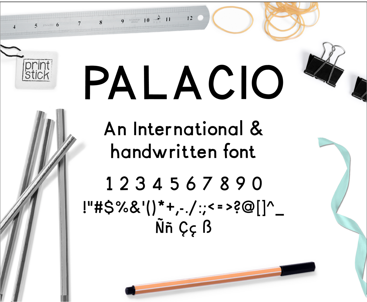 Font: Palacio - Print Stick