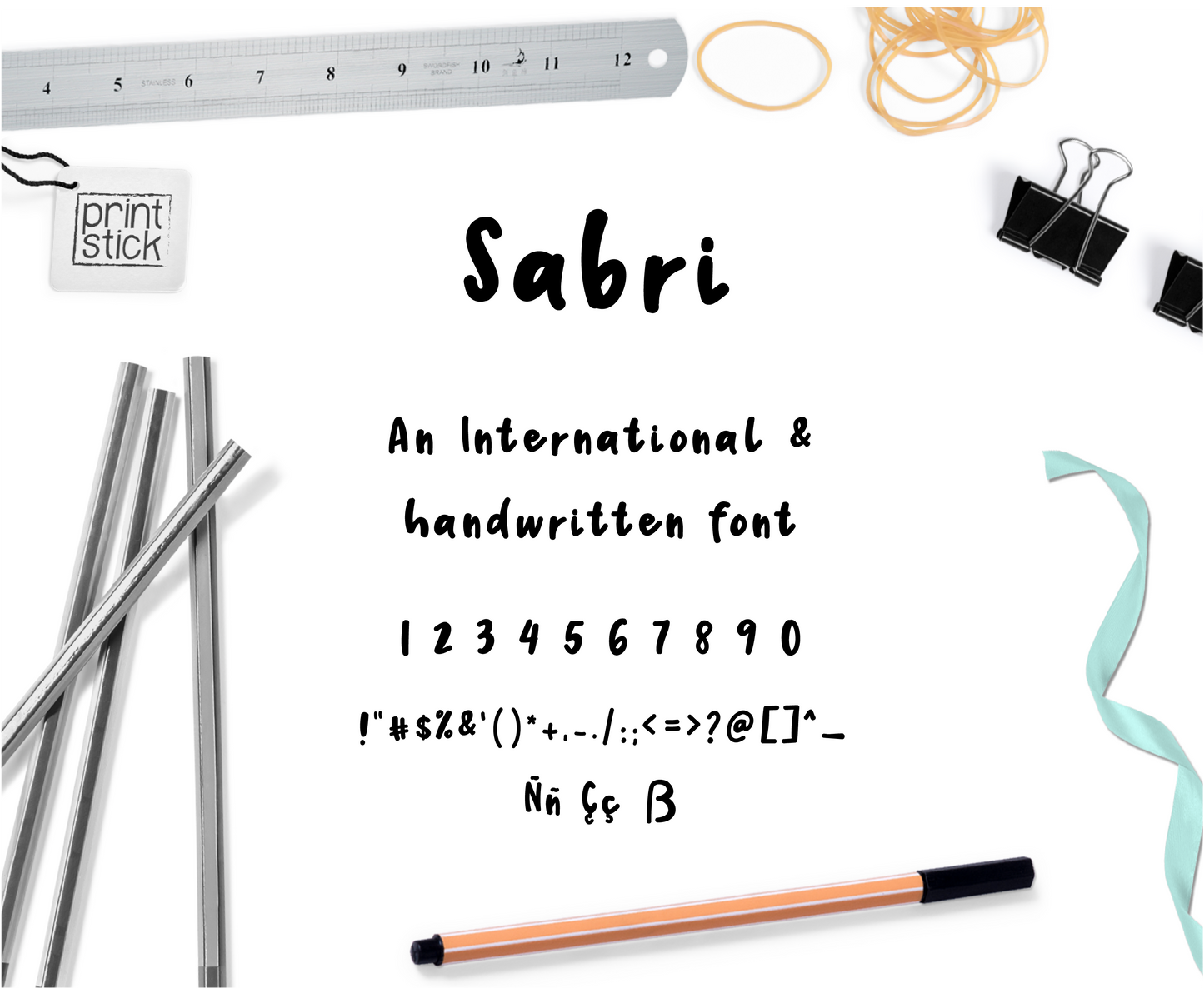 Font: Sabri - Print Stick