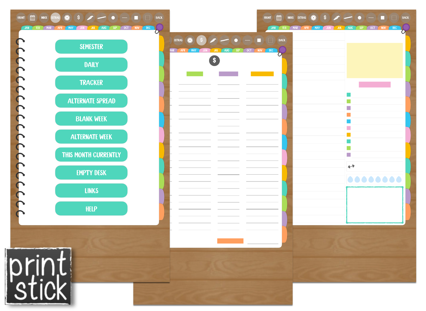 iPhone Planner - Digital Planner for Smartphones - Print Stick