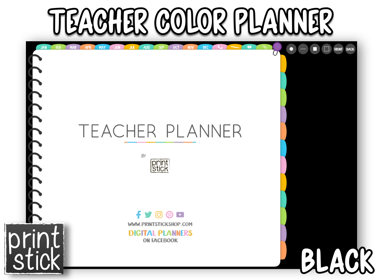 Teacher Color Planner - Print Stick