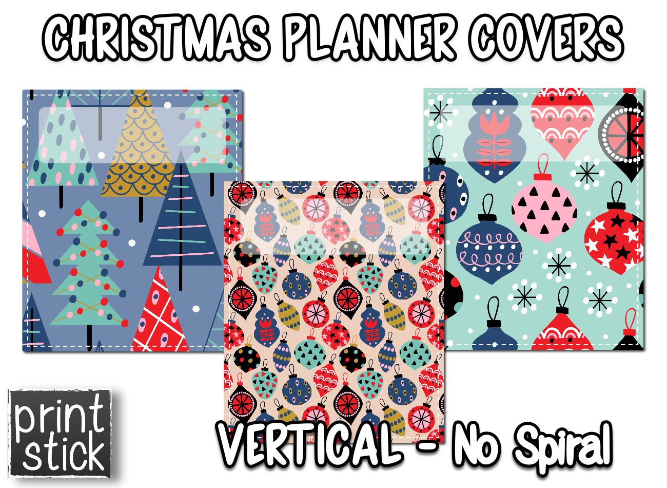 Covers for Planners - Christmas - Print Stick