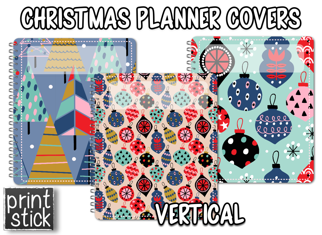 Covers for Planners - Christmas - Print Stick