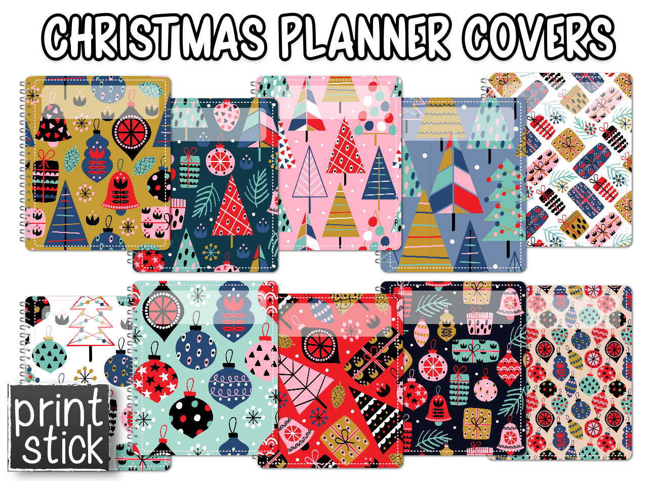Covers for Planners - Christmas - Print Stick