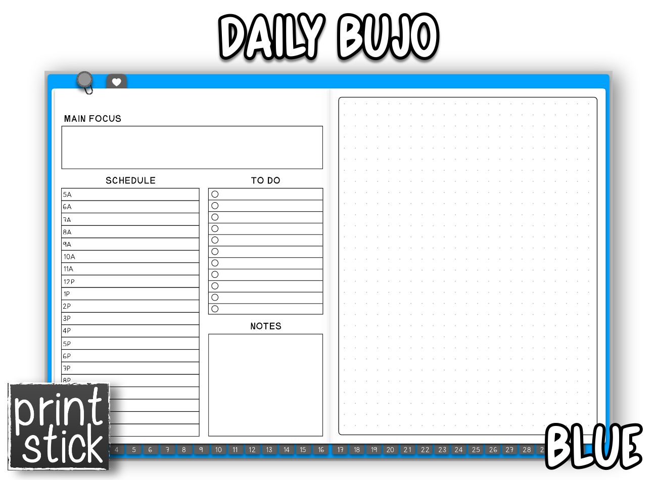 Daily BuJo Planner - Print Stick