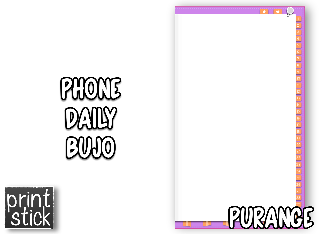 Phone Daily Planner - Print Stick