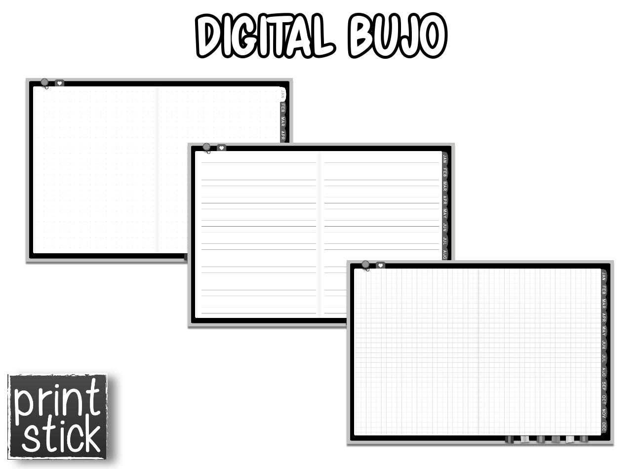 Digital BuJo Planner - Print Stick