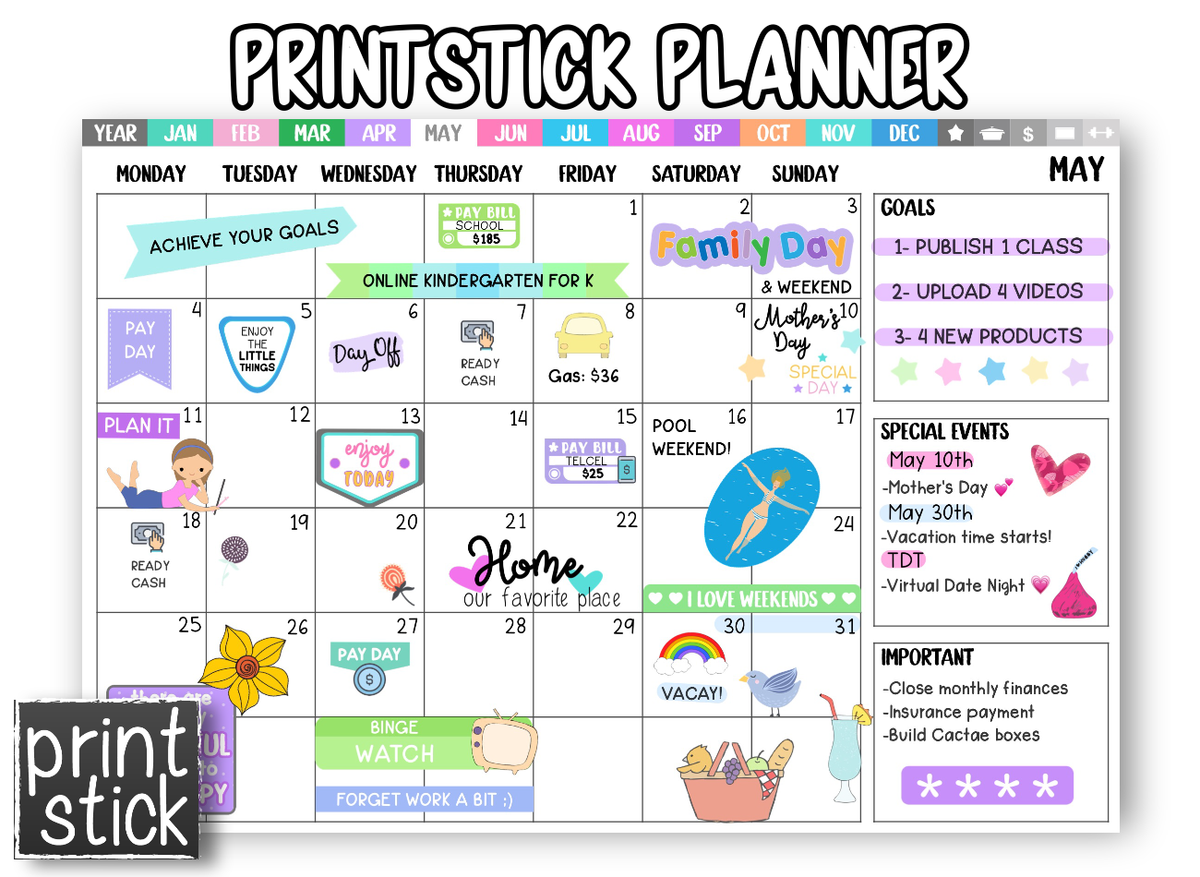 PrintStick Planner
