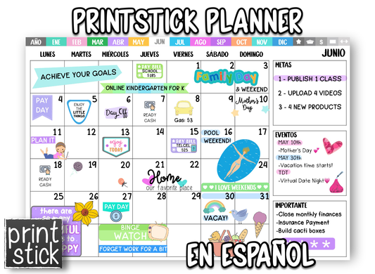 En Español: PrintStick Digital Planner - Print Stick