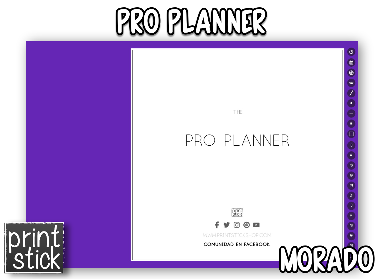 En Español: Agenda Digital Pro Planner - Print Stick