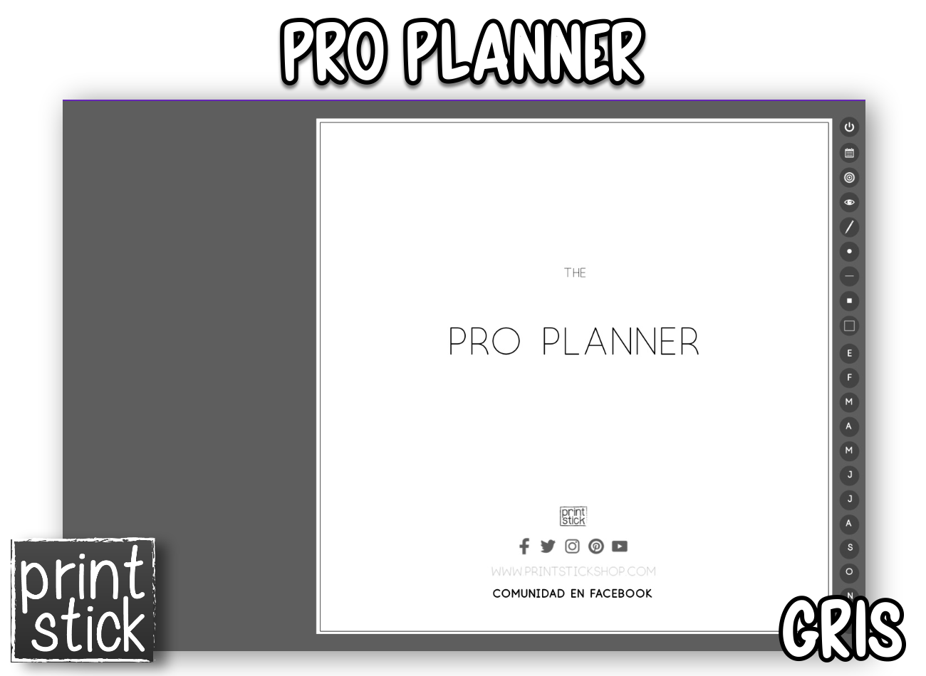 En Español: Agenda Digital Pro Planner - Print Stick
