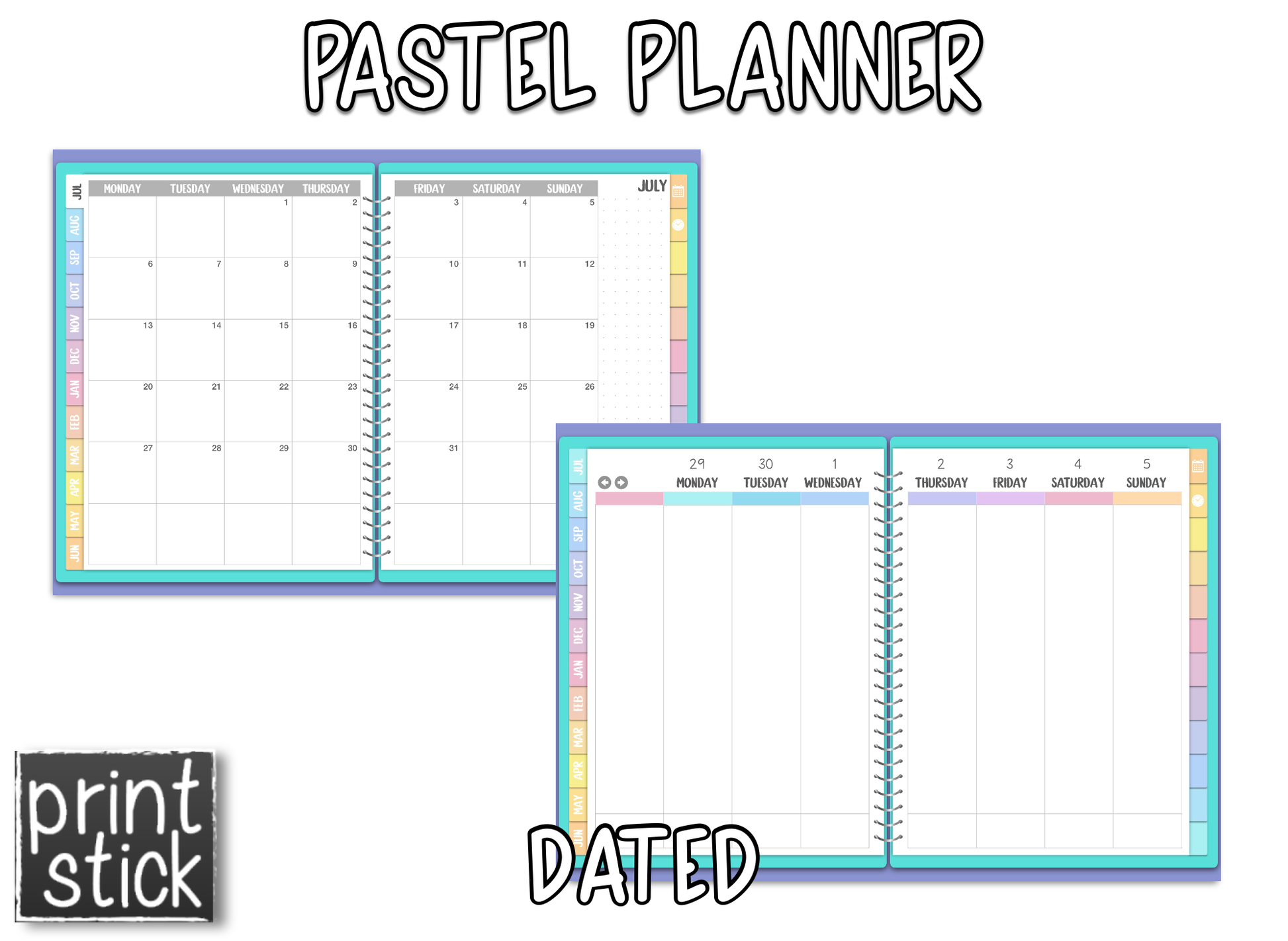 Pastel Planner - Print Stick