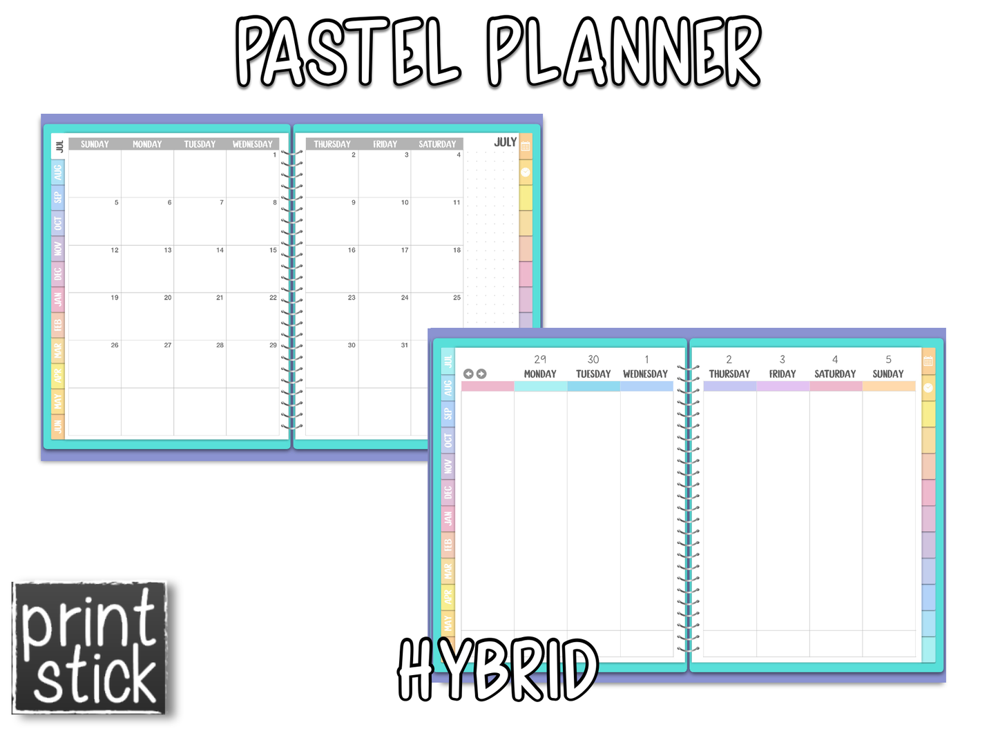 Pastel Planner - Print Stick