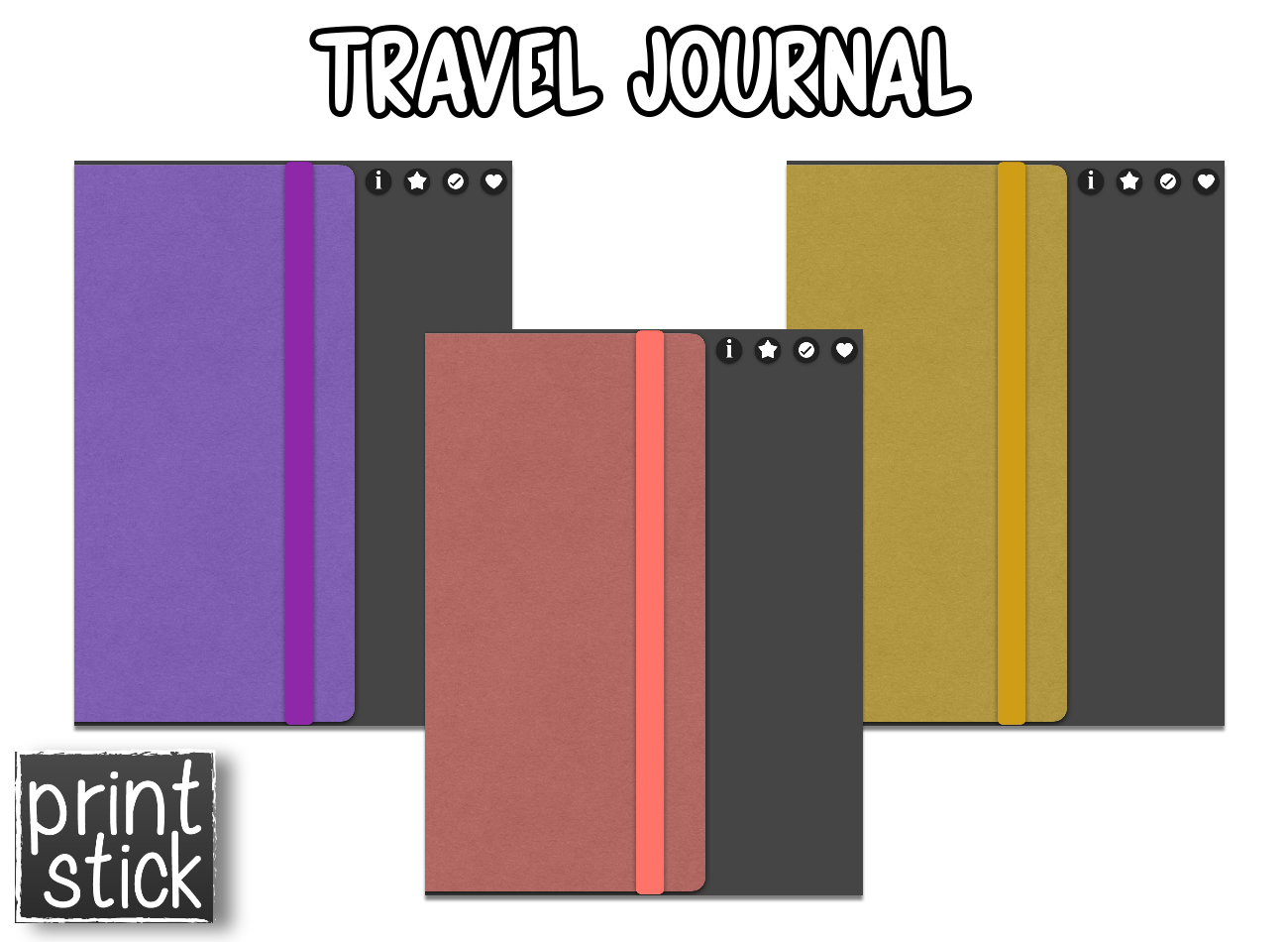 Travel Journal - Digital Notebook - Print Stick